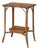 1950s French Woven Wicker and Wood Table For Sale