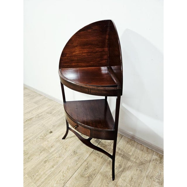 Unique piece of furniture, extremely rare on the antiques market, an English corner washbasin (so-called corner washstand)...