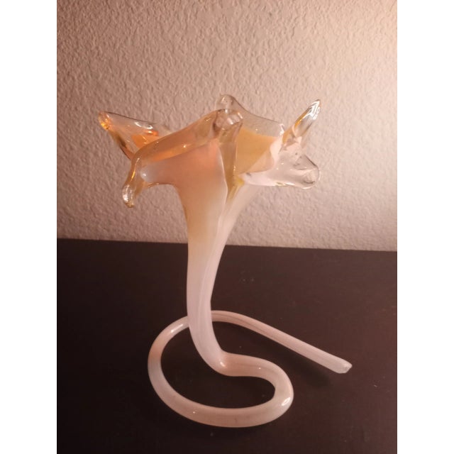 1970s Murano Style Glass Italy Flower Vase For Sale In Dallas - Image 6 of 6