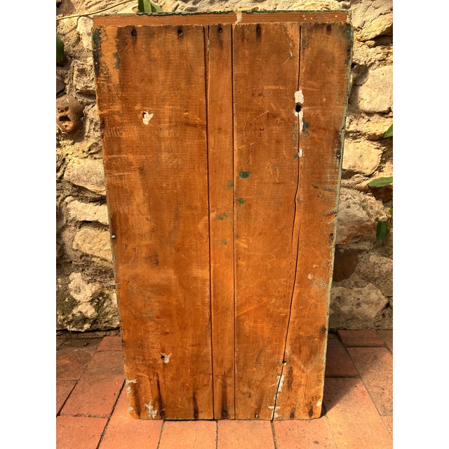 1950s Rustic Hanging Painted Wooden Cabinet For Sale In San Antonio - Image 6 of 8