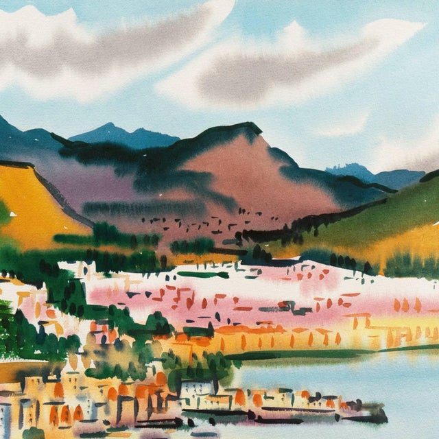 'Northern California Bay' by Nadine Pizzo, Legion of Honor, Ggie, Woman Artist, Circa 1960 For Sale In Monterey, CA - Image 6 of 11