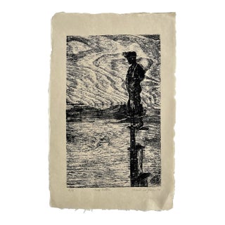 Reef Netter by Monty Colgren 2003 Limited Edition 4/4 Black and White Print For Sale