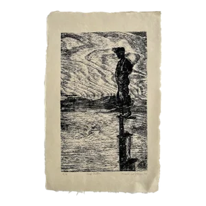 Reef Netter by Monty Colgren 2003 Limited Edition 4/4 Black and White Print