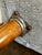 Mid-Century Modern Tapered Walnut and Brass Footstool Ottoman in Textured Gray Tweed For Sale - Image 13 of 14