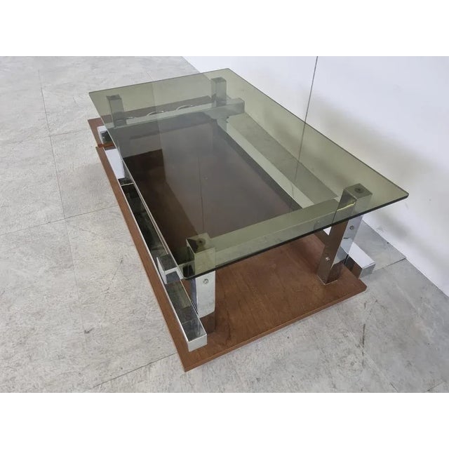 Vintage Teak and Chrome Coffee Table, 1960s For Sale - Image 6 of 13