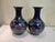 Art Deco A Pair of Chinese Old Ceramic Vase,Qing Dynasty Qianlong Marked Blue Ground Famille Rose Porcelain Yuhuchun Vase Flowers and Birds Pattern For Sale - Image 3 of 11