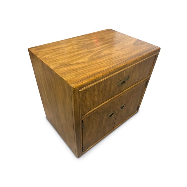 Vintage Campaign Nightstands by Drexel Furniture Company a Pair