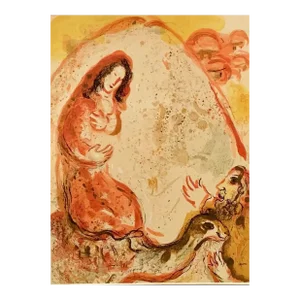 Chagall Lithograph Rachel Hides Her Father’s Household Gods 1960
