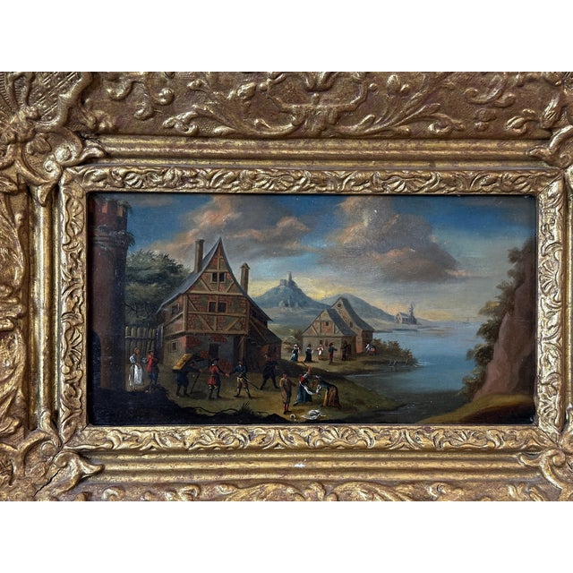 Landscape Composition, 18th Century, Oil Painting on Panel, Framed For Sale - Image 6 of 12