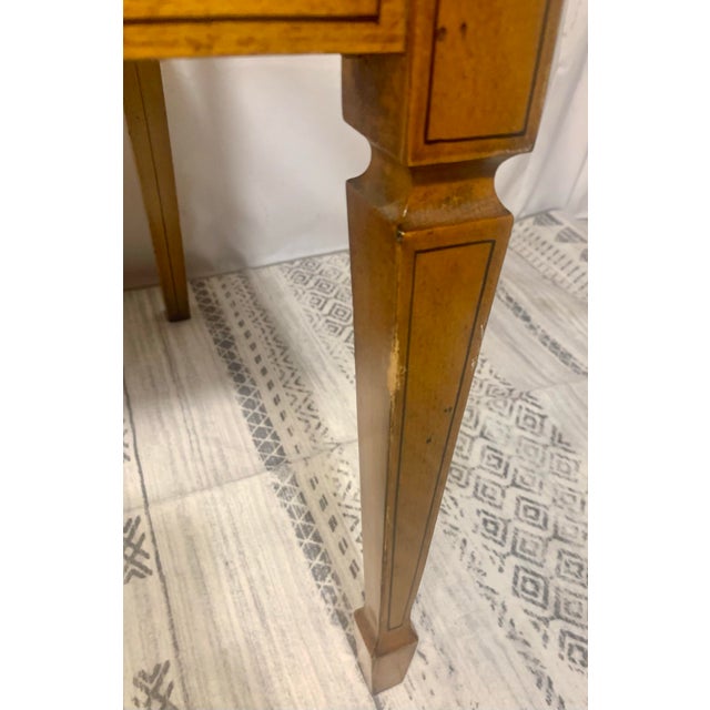 Pair of Early 20th Century Hand Painted Regency Sheraton Revival Spider Cane Armchairs For Sale - Image 10 of 10