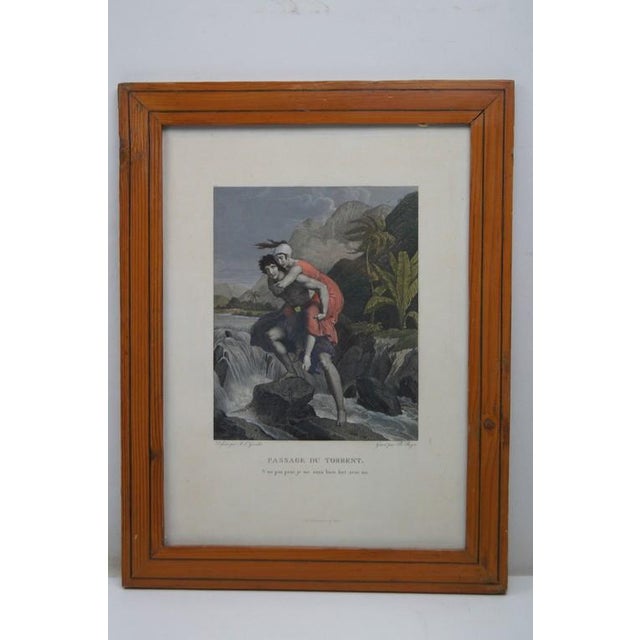 Engravings from the finest edition of Bernardin de Saint-Pierre - 1806 Paul and Virginie: The Passage of the Torrent,...