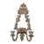 Cast Iron Wall Sconce With 2 Arms For Sale