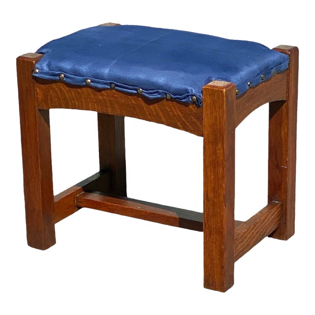 Early 20th Century Antique Arts & Crafts / Mission Oak Footstool Attributed to Stickley Brothers For Sale