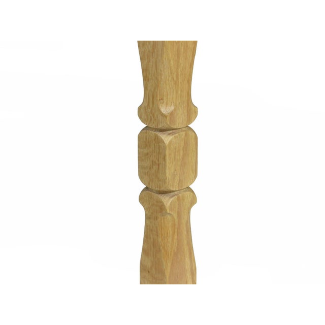 Henning Kjaernulf Mid 20th Century Attributed to Henning Kjærnulf Scandinavian Solid White Oak Round Dining Table With Leaves For Sale - Image 4 of 12