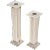 Vintage Silver Plate Deco Style "Skyscraper" Candlesticks Pair Of, 90's For Sale