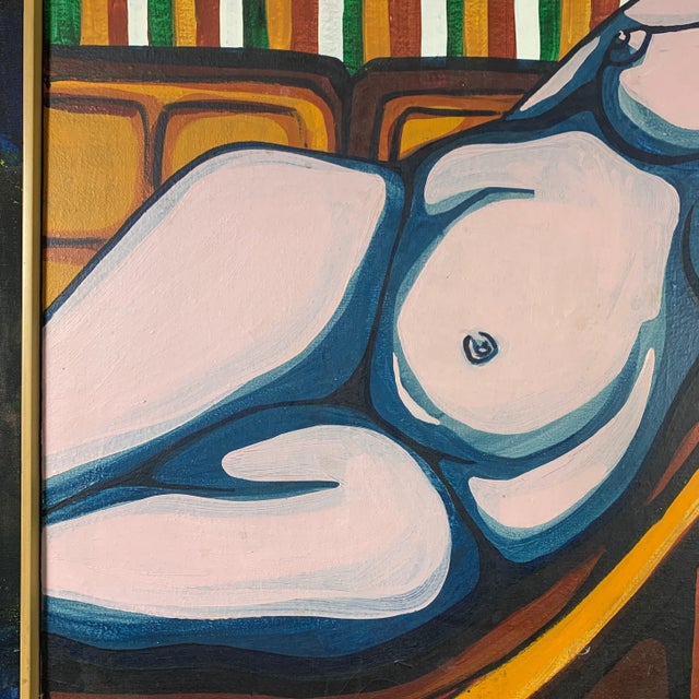 Edward Stevens C. 1950 Reclining Nude Painting For Sale In Wichita - Image 6 of 11