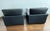 Iconic French Leather Seating by Roche Bobois — Circa early 2000’s Timeless black leather living room set consisting of...