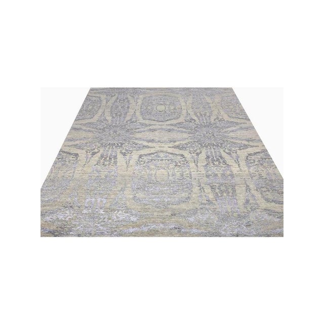 1990s Handwoven Modern Abstract Area Rug 8x10 For Sale - Image 4 of 11