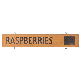 Vintage Raspberries Farm Sign For Sale