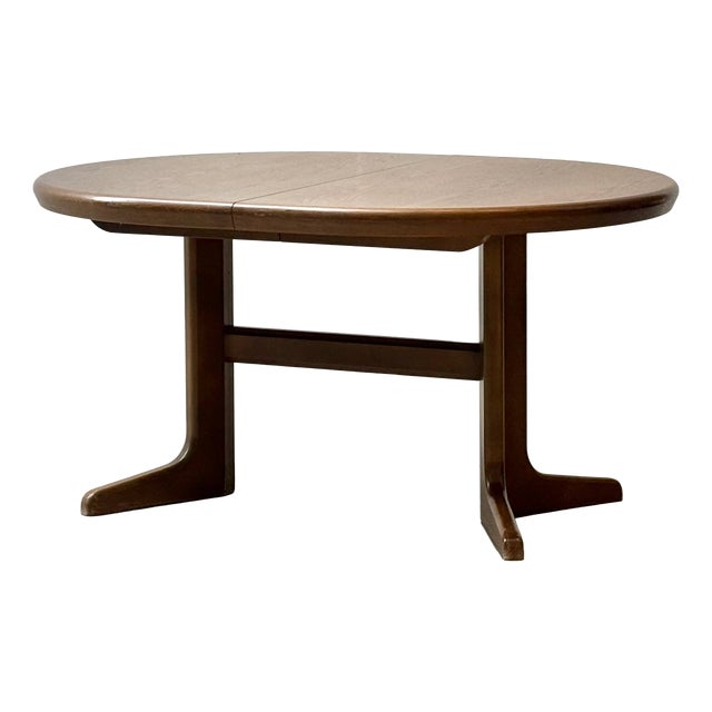 Extendable Oval Dining Table in Oak, 1970s For Sale