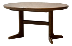Extendable Oval Dining Table in Oak, 1970s