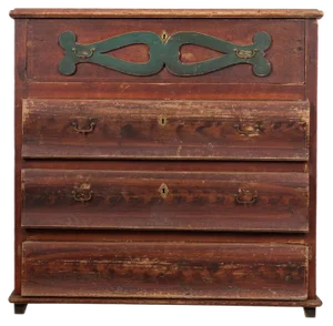 Rustic Swedish Pine Chest of Drawers, Early 19th Century