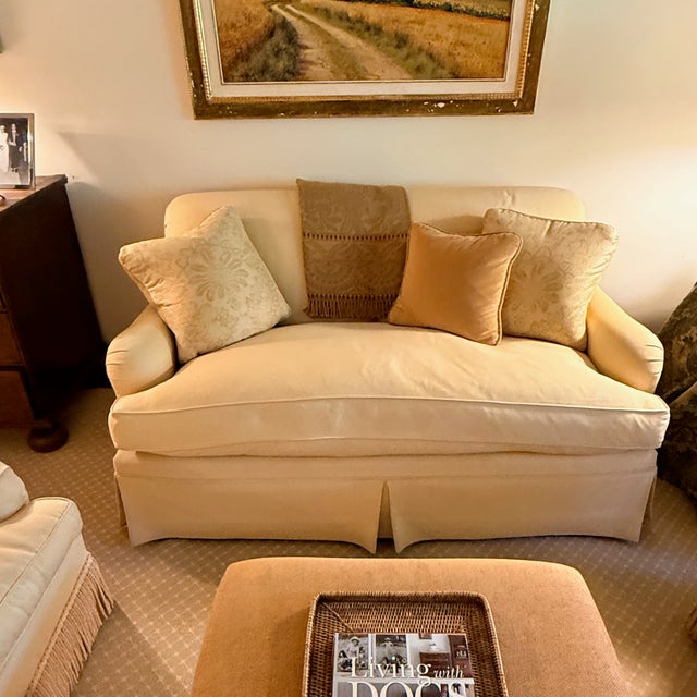 Petite Bench Seat Sofa For Sale In Washington DC - Image 6 of 14