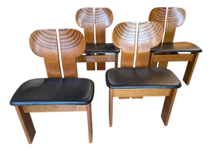 Africa Chairs by Afra and Tobia Scarpa, Set of 4