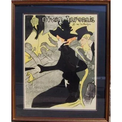 Divan Japonais Henri de Toulouse-Lautrec Size: 32 in. x 24 in. Framed size: 38 x 31 inches Lithograph Poster