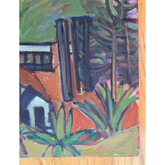 Industrial Landscape Painting in Acrylic on Canvas For Sale In San Francisco - Image 6 of 8