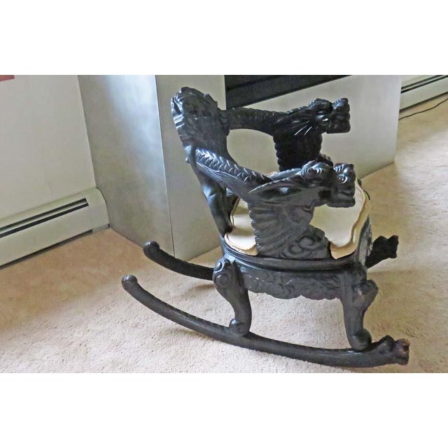 Rare Matched Set of Antique Chinese Dragon armchair and rocker Details Acquired at estate sale in January 1977. In March...