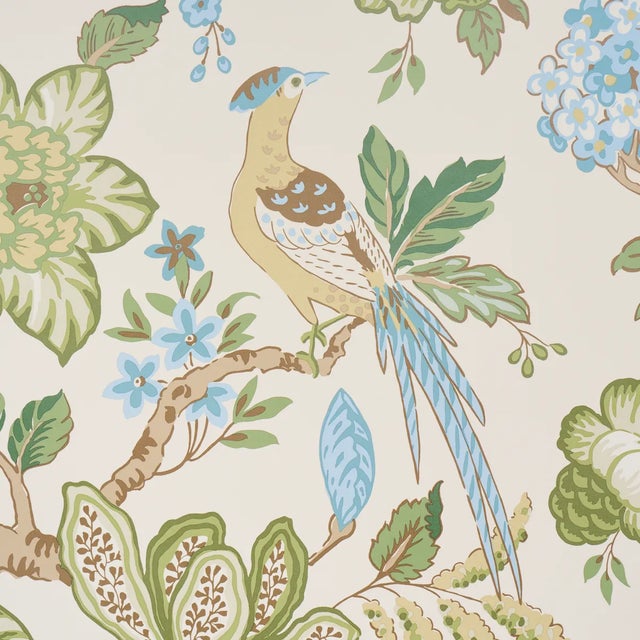 Schumacher SAMPLE - Schumacher x Timothy Corrigan Huntington Gardens Wallpaper In Golden Hour For Sale - Image 4 of 5