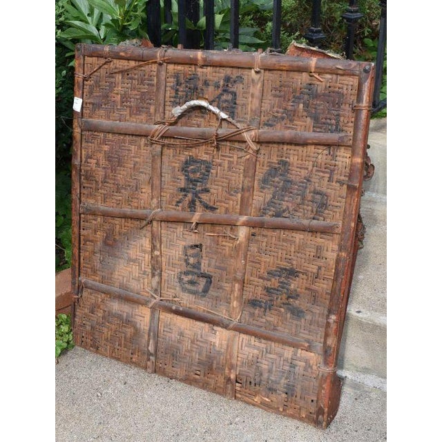 Traditional Chinese Polychrome-Decorated Architectural Panel For Sale - Image 3 of 6
