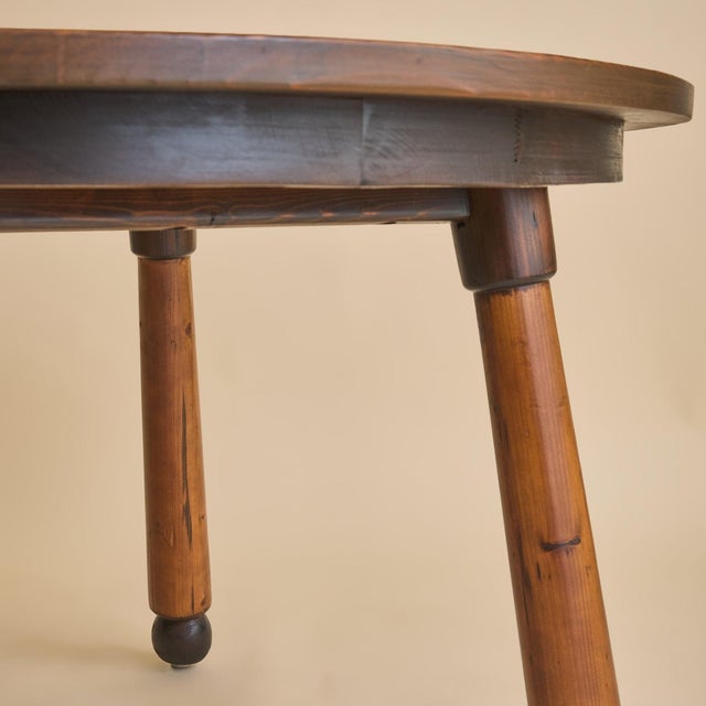 Wood French Wood Dining Table in the manner of Georges Robert, 1960s For Sale - Image 7 of 12