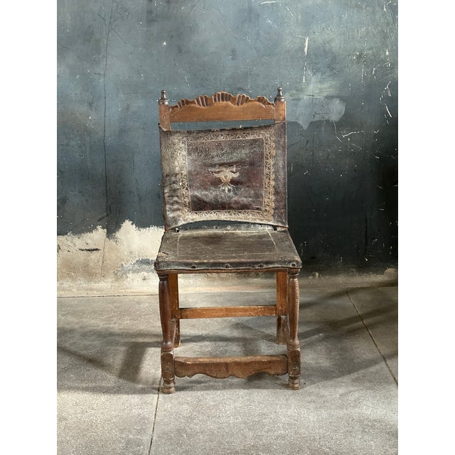 Burnt Umber 18th Century Baroque Side Chair Southern Europe For Sale - Image 8 of 10