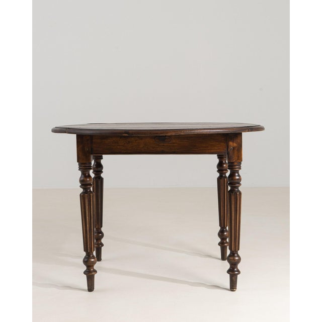 Wood 19th Century France Louis XVI Brown Wood Console Table For Sale - Image 7 of 11