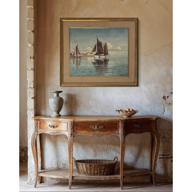 Early 20th Century Morning on White Lake Harbor, Lake Michigan, by Fredrick Herman Immer For Sale - Image 9 of 9