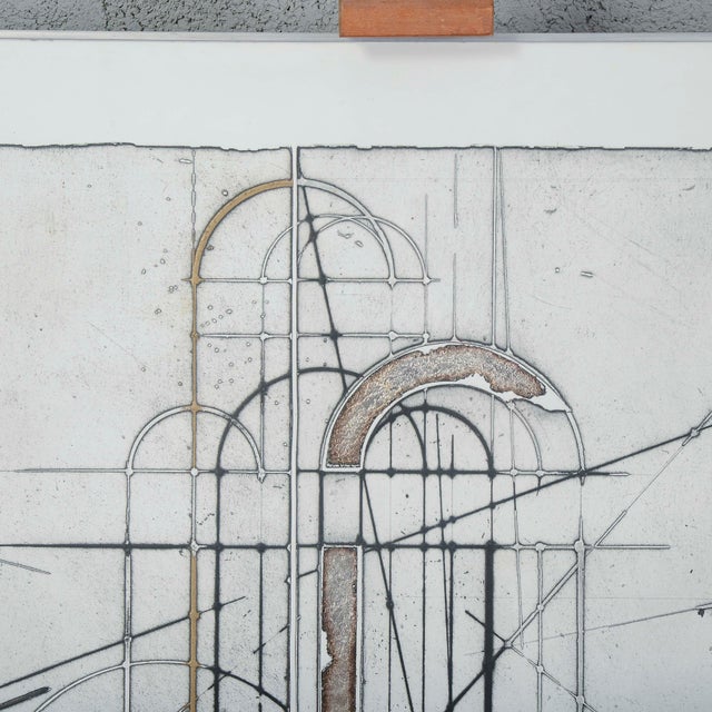 Walter Valentini, Mixed Media Painting, 1990s, Metal and Paper For Sale - Image 4 of 13