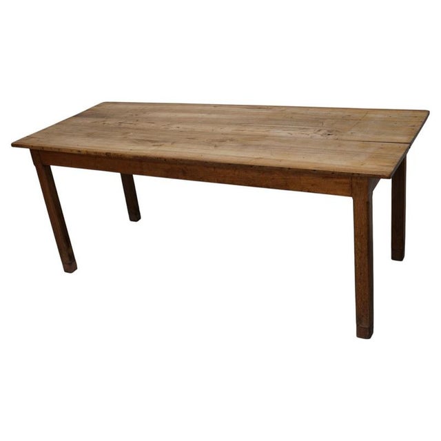 Antique Early 20th Century French Rustic Elm Farmhouse Dining Table For Sale - Image 17 of 17