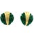 Vintage 1970s 18k Gold Carved Malachite Sculptural Clip-on Earrings, Pair For Sale - Image 9 of 13