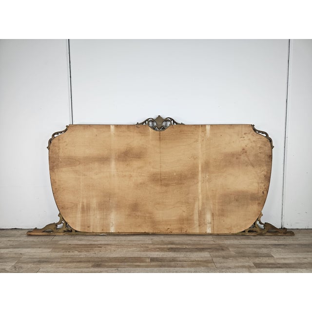 Large Vintage Mirror in Gold-Lacquered Wood, 1960 For Sale - Image 14 of 15