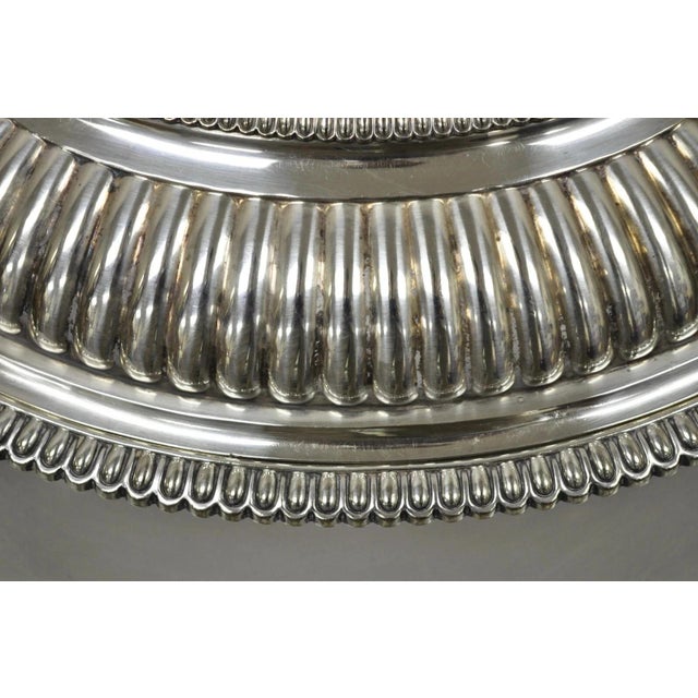 Antique Elkington Co English Regency Silver Plated Covered Serving Dish Platter For Sale - Image 4 of 12