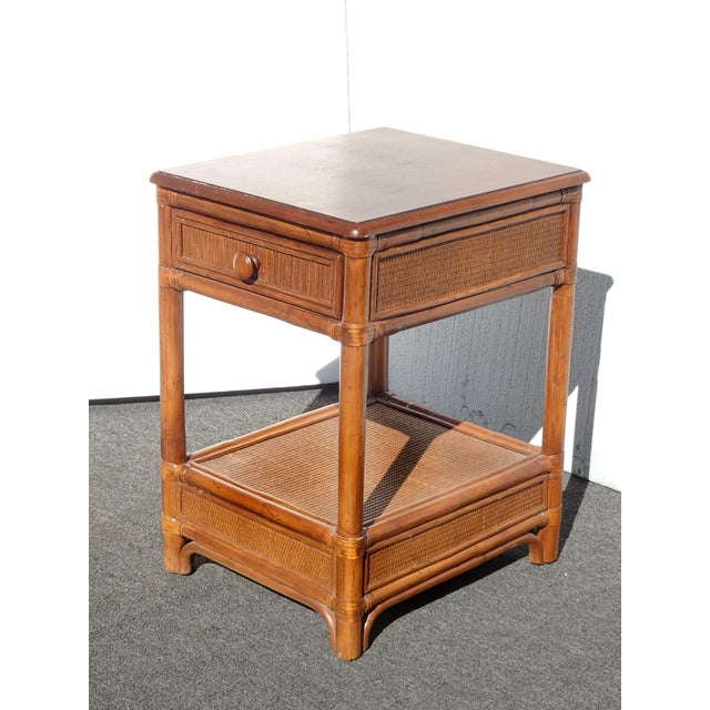 Coastal Braxton Culler Summer Retreat 1 Drawer Brown Hardwood Coastal Nightstand For Sale - Image 3 of 13