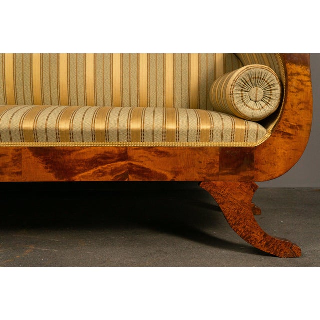 Biedermeier Style Sofa in Birch For Sale - Image 15 of 18