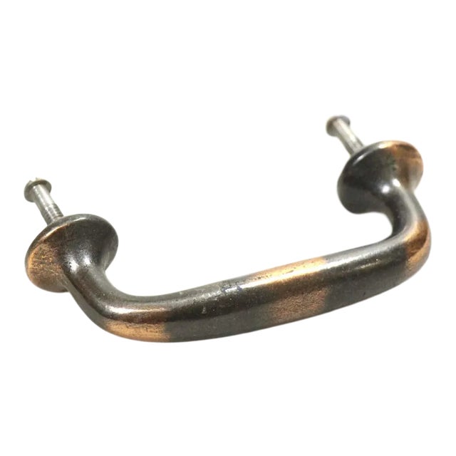 Old New Copper Washed Cast Iron Bridge Pull For Sale