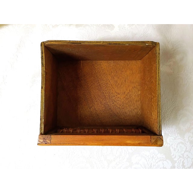 Small Chest of Drawers Bamboo Coffee Bar Station Mini Pod Storage Late Mid Century Tiki Coastal Old Florida Kitchen Wooden Grandmillenial Decor For Sale - Image 10 of 10