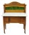 Antique English Arts & Crafts Birch Wood Green Tile Backsplash Washstand Server For Sale