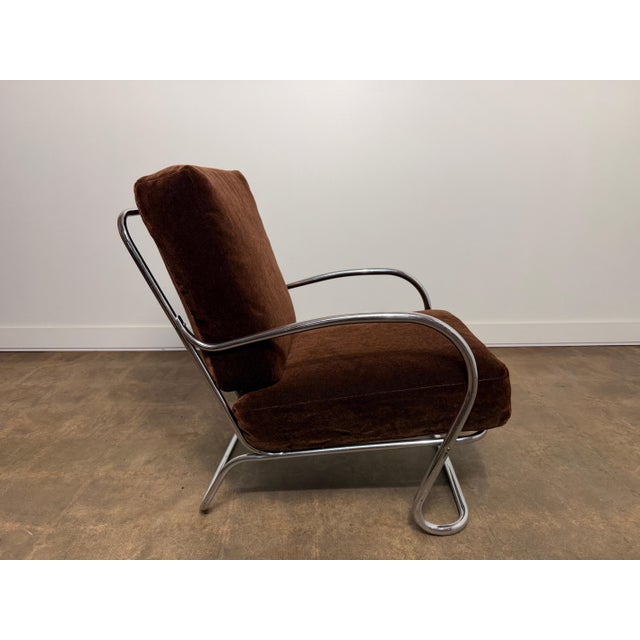 Metal Mid 20th Century Kem Weber Tubular Chrome Lounge Chair for Lloyd Manufacturing For Sale - Image 7 of 17