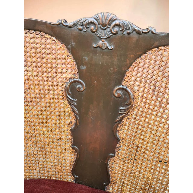 Late 19th Century Neo-Rococo Lounge Chair with Viennese Wickerwork For Sale - Image 10 of 11