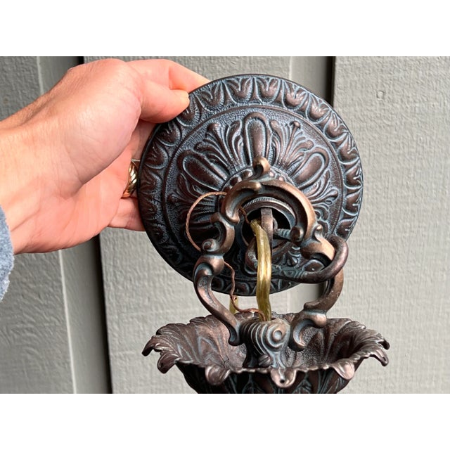 Early 20th Century French Neoclassical Empire Baroque Carved Chandelier Light Fixture For Sale - Image 4 of 9